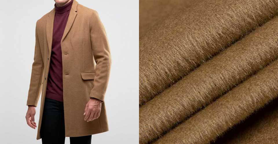 駝色大衣與大衣面料