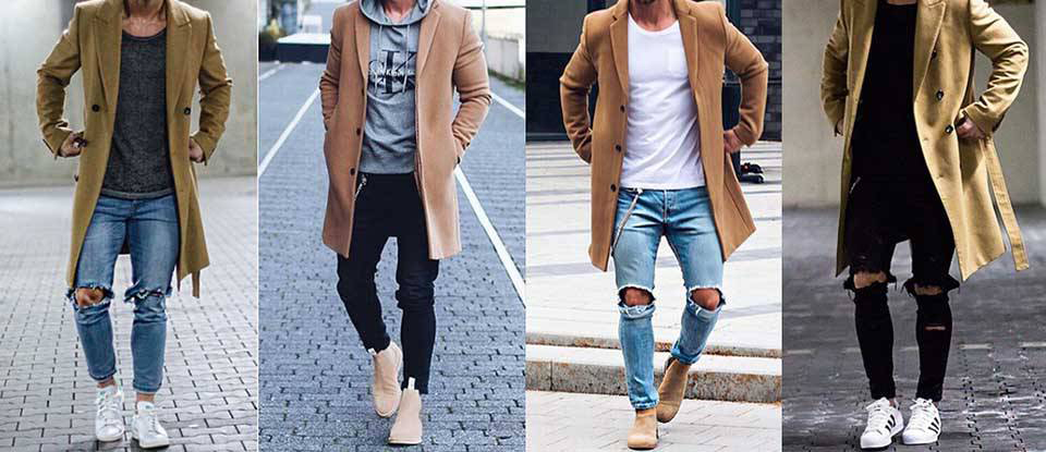 各式駝色大衣展示