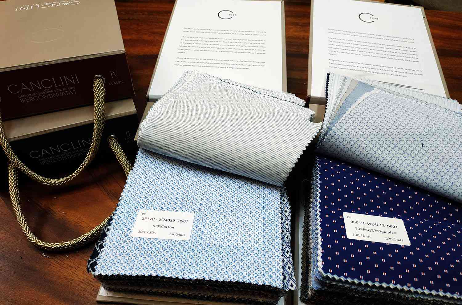 Canclini提花襯衫面料本