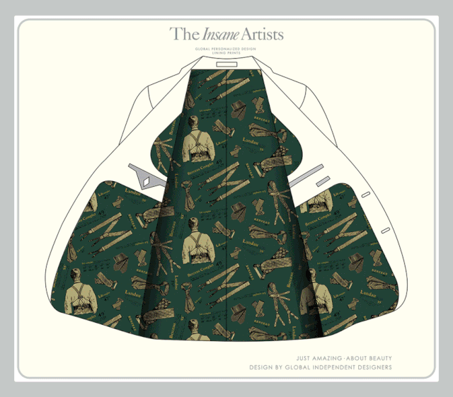 西裝內裡圖案動圖-現代物品花紋