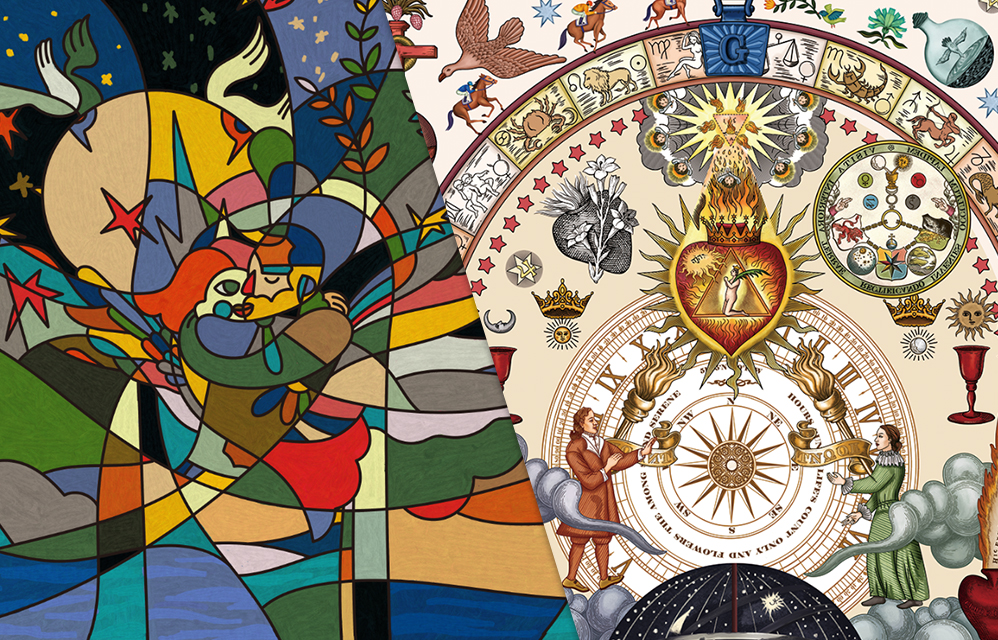 西裝內裡圖案-玻璃窗畫及西方神話故事