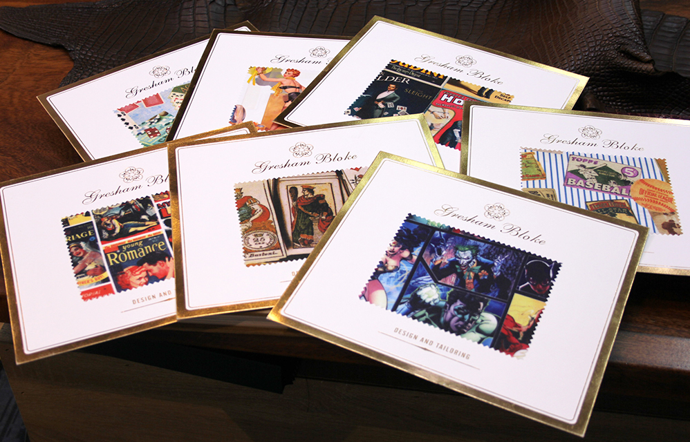 西裝內裡花紋-復古漫畫