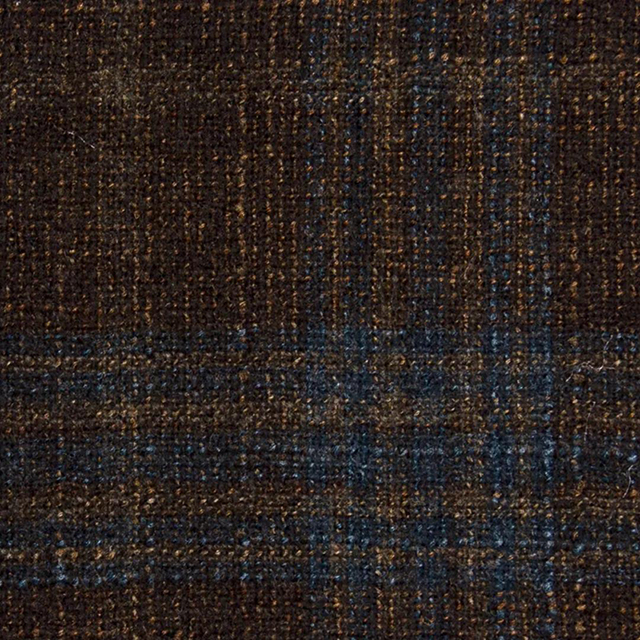 Zegna HERITAGE系列布料-深棕色格紋