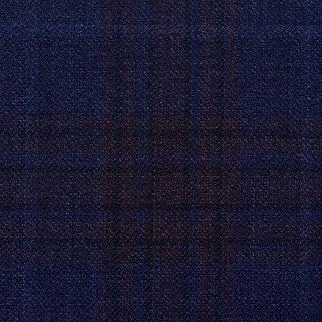 TRAVELLER WOOL & SILK系列布料-深灰細格紋