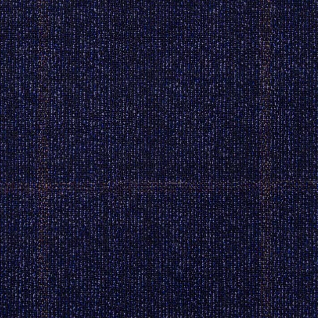 TRAVELLER WOOL & SILK系列布料-深藍色細格紋