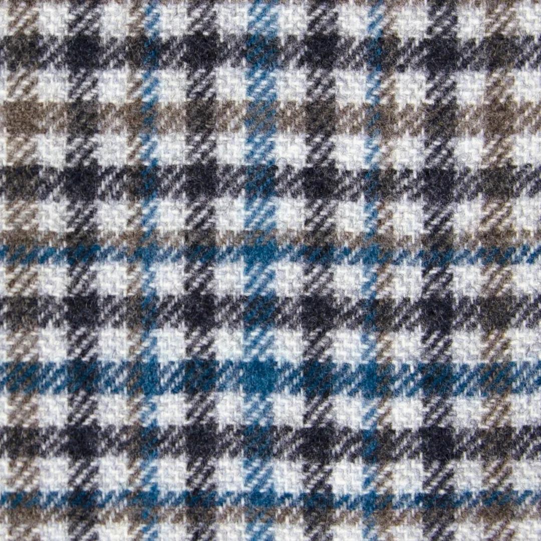 TROFEO CASHMERE系列西裝面料-白藍黑交錯粗格紋