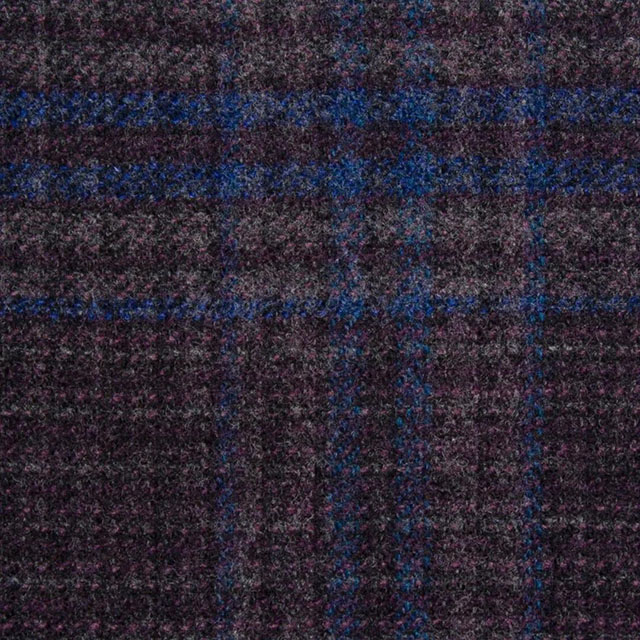 TROFEO CASHMERE系列西裝面料-淺灰棕色交錯格紋