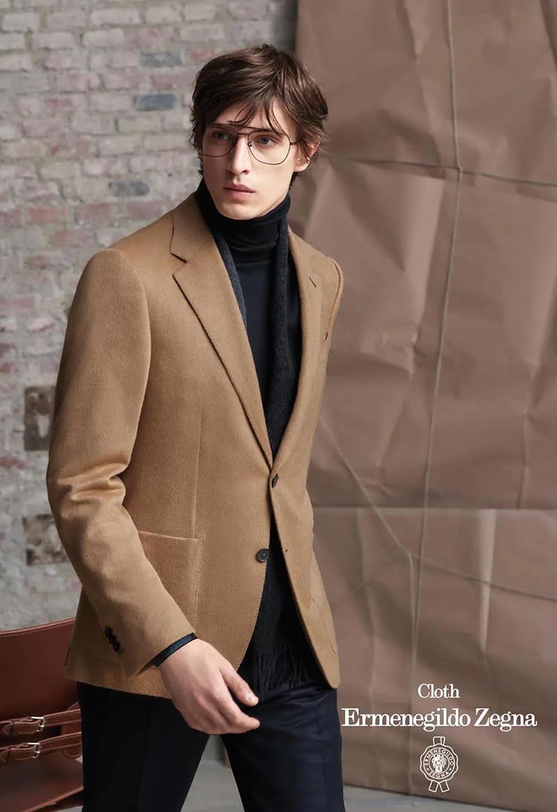 BABY CAMEL系列淺棕色素面西裝外套