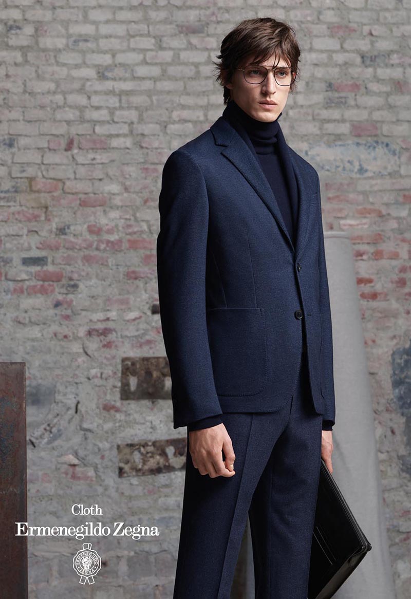 JERSEY系列藍色西裝外套