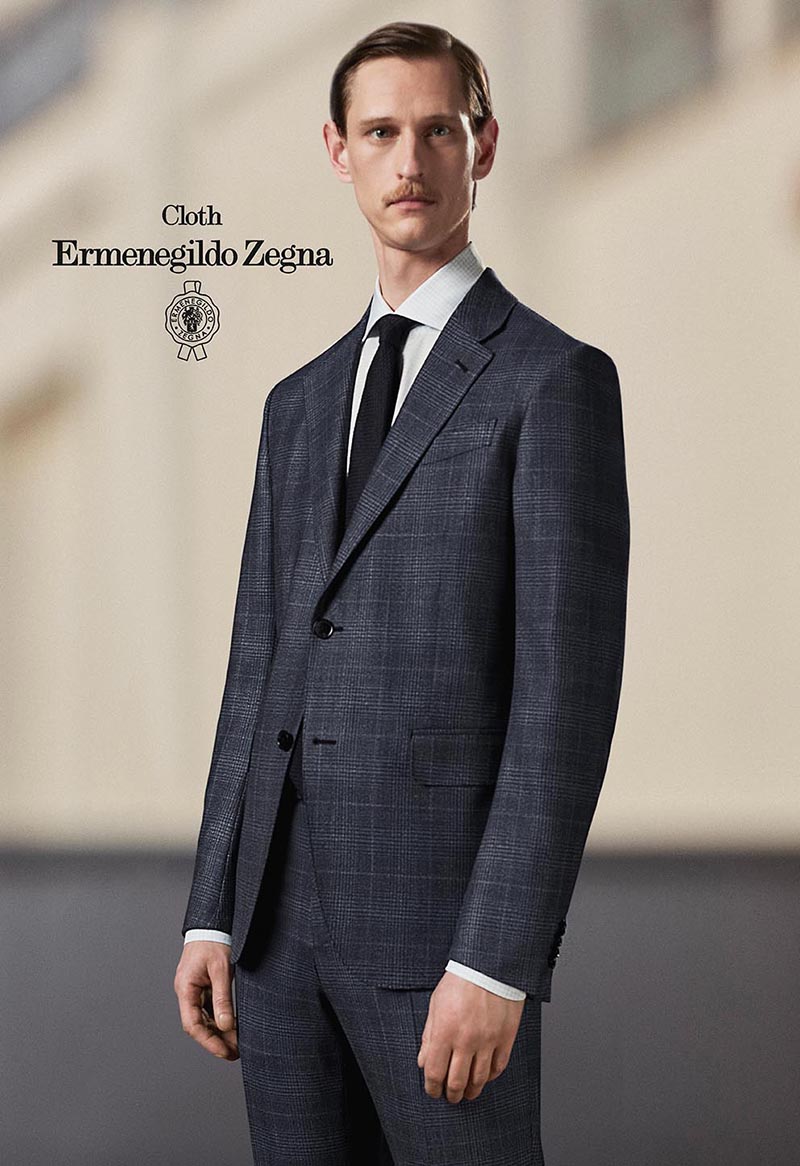 Zegna LOOP系列藍色格紋西裝