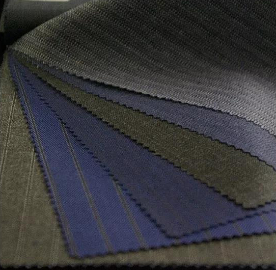 SCABAL-Galaxy系列藍色與棕色條紋面料