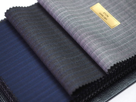 SCABAL-Eton系列藏青、深灰、淺灰細條紋面料