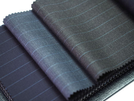 SCABAL-Eton系列藏青、深灰、淺灰粗條紋面料