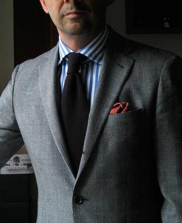 SCABAL-Eton系列灰色格紋西裝