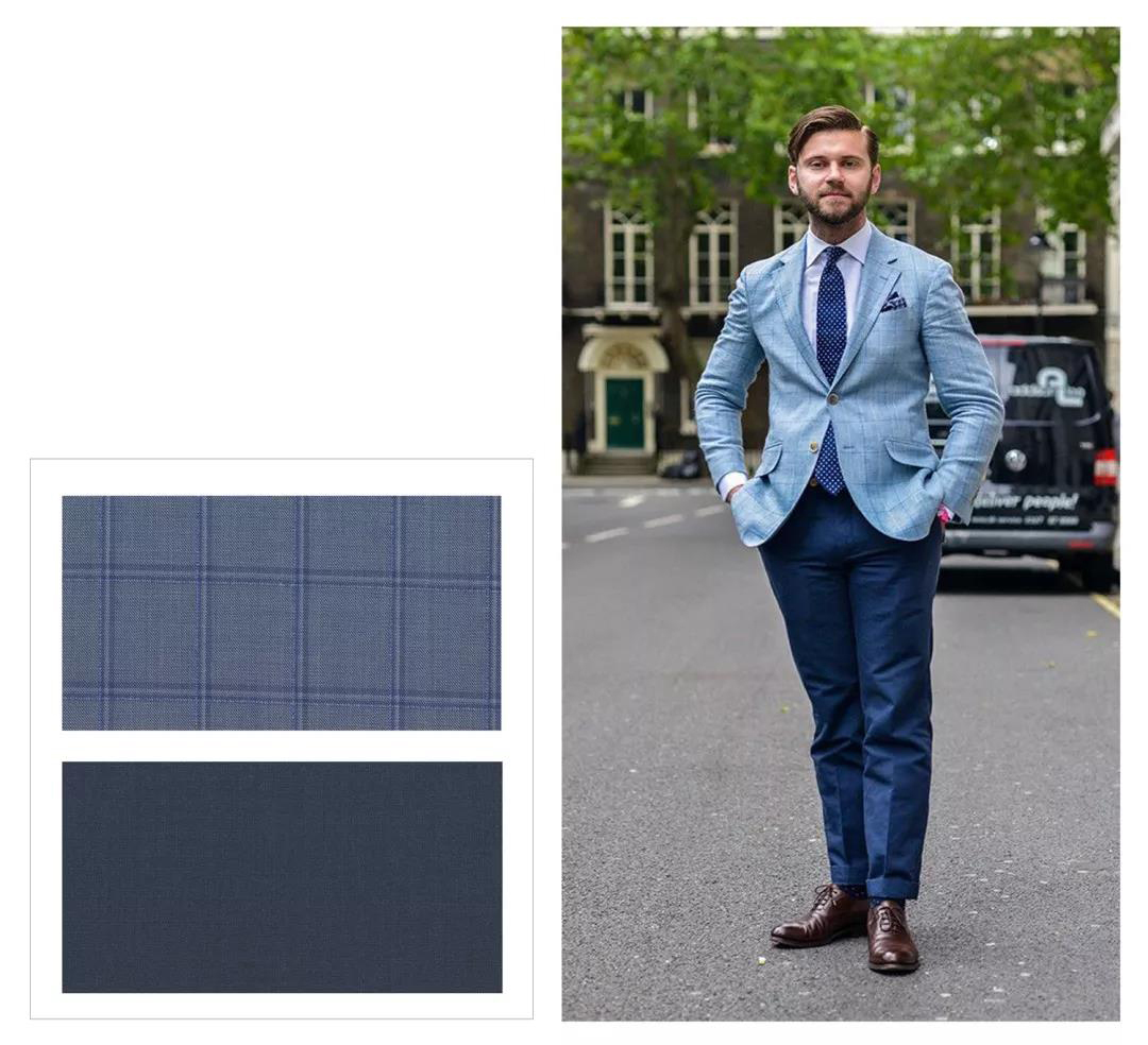 SCABAL-CROSSOVER 1+1=4系列-藍色外套搭配深藍色西裝褲