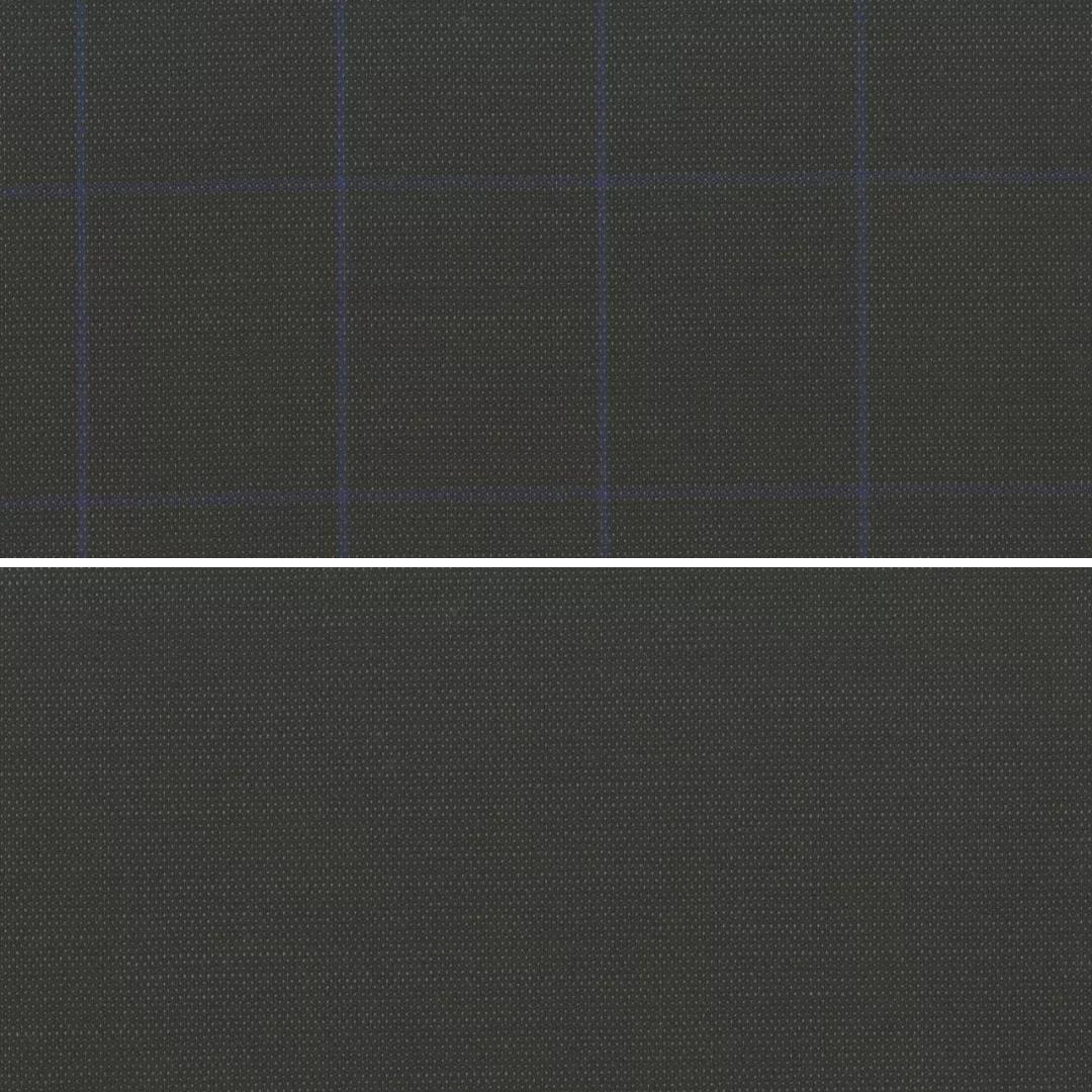 SCABAL-CROSSOVER 1+1=4系列-深灰色格紋面料與同色純色面料
