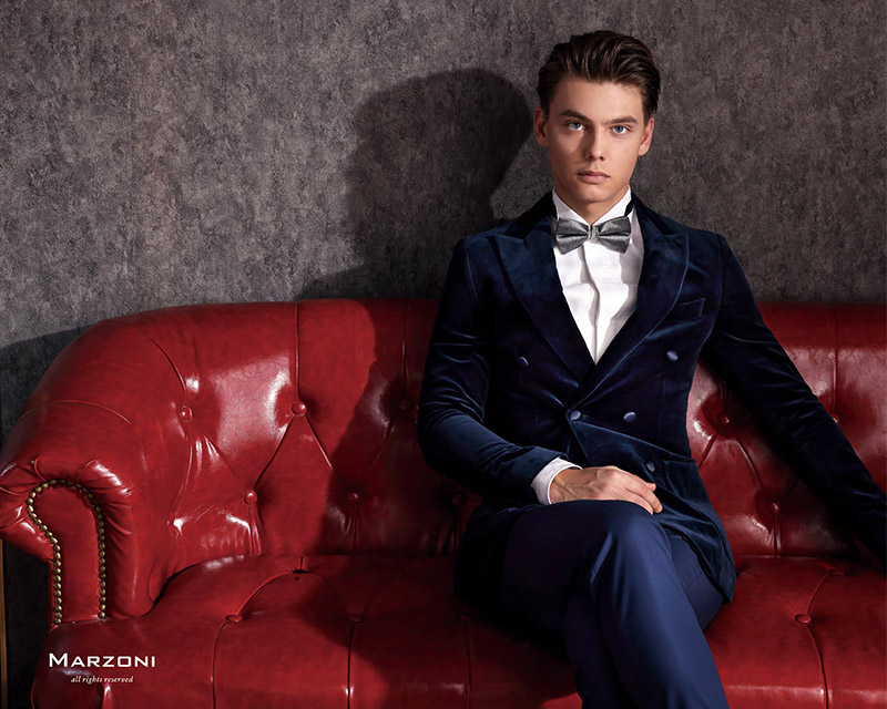 MARZONI藍色絲絨男士禮服