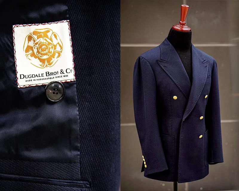 道格代爾製成的藍色西裝