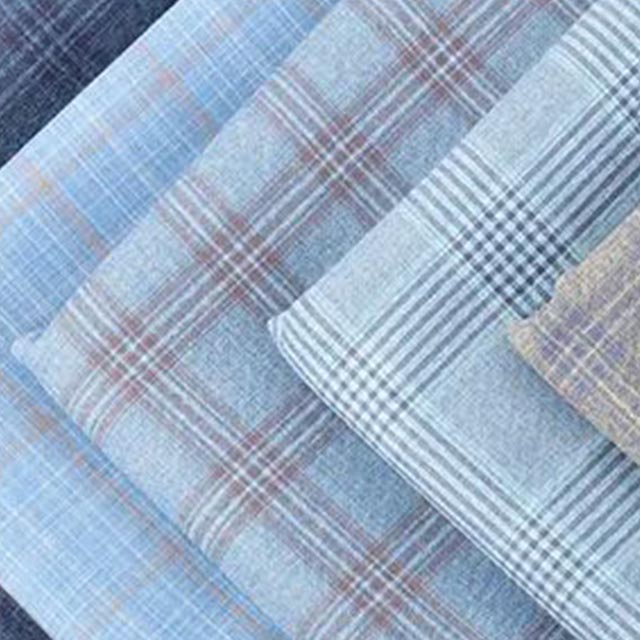 MARZONI藍色威爾斯親王格紋面料