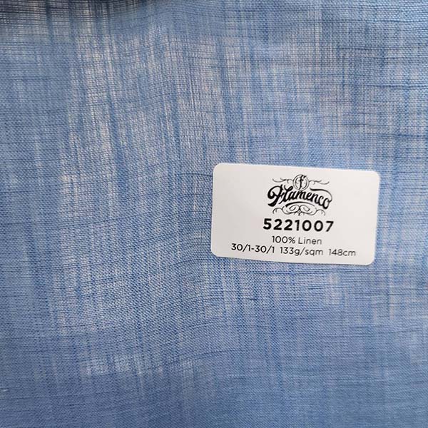 FLAMENCO素色亞麻襯衫面料