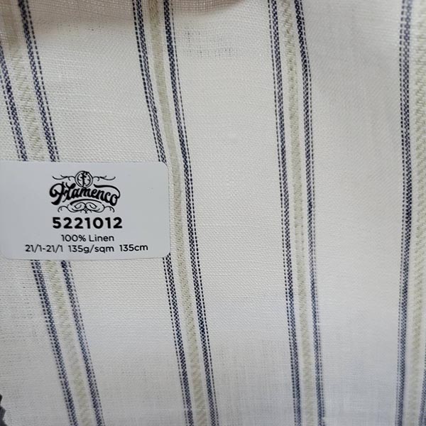 FLAMENCO亞麻條紋襯衫面料