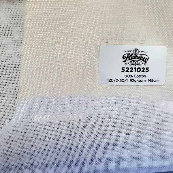 FLAMENCO白色素面純棉襯衫面料