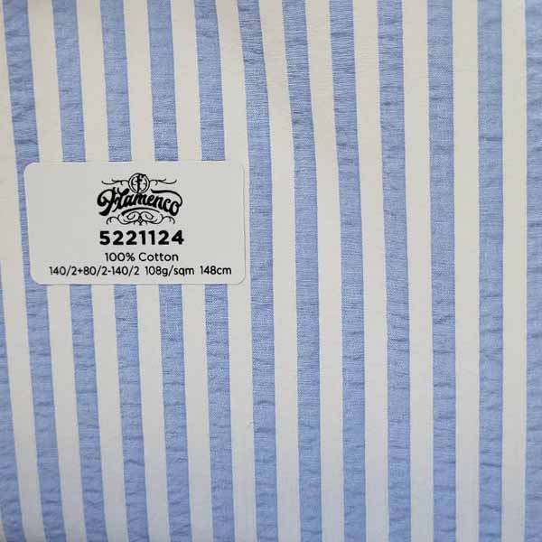 FLAMENCO泡泡紗條紋襯衫面料