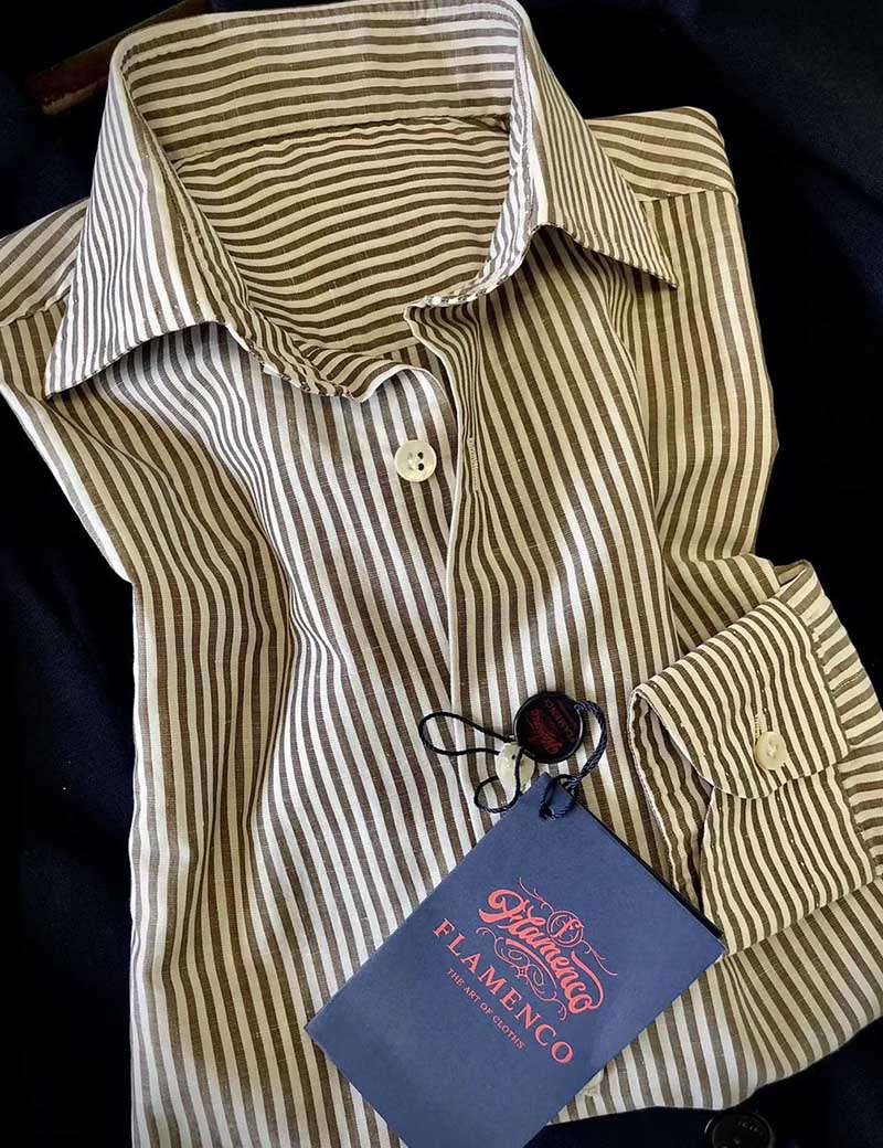 FLAMENCO棉麻襯衫面料舒適又透氣