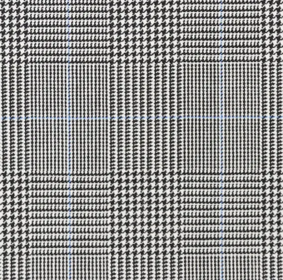 DRAGO Vantage Super 130's灰色經典格紋面料