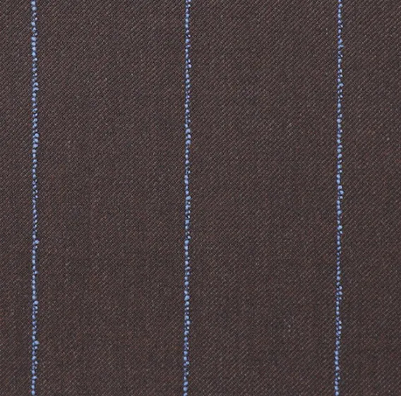 DRAGO Vantage Super 130's 咖啡色條紋面料