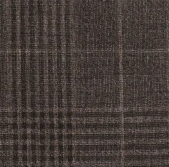 DRAGO BlueFeel Super 140's深咖啡色格紋面料