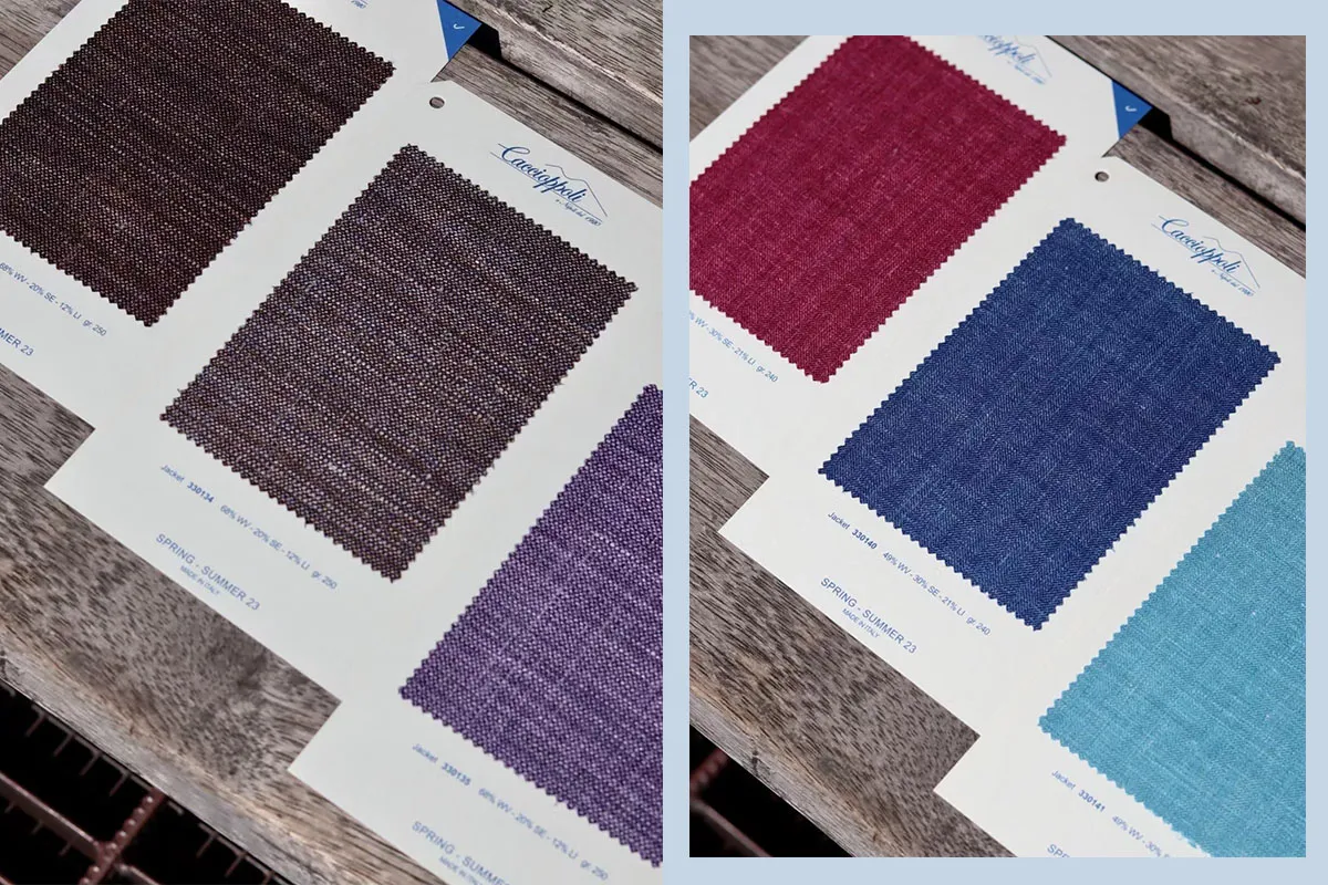 【Suits】SPRING-SUMMER 23 咖啡色、紫色、紅色、藏青色、湖水綠素色面料