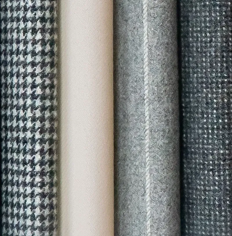 CLASSIC WOOLLEN FLANNEL系列-灰色系及千鳥紋法蘭絨面料