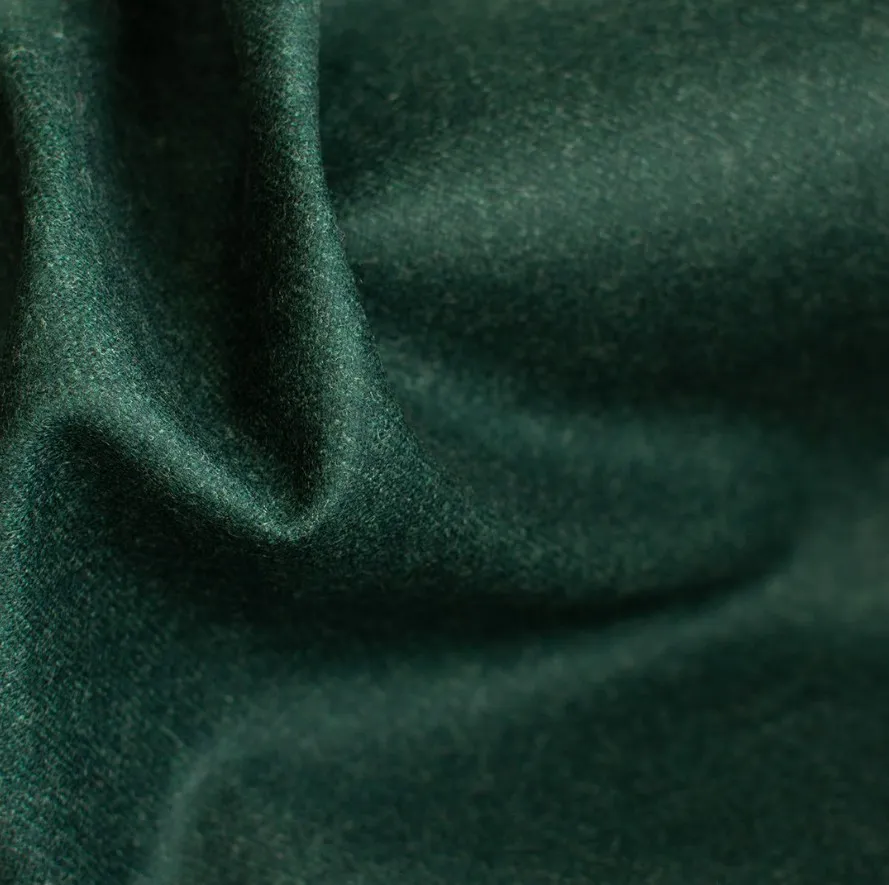 CLASSIC WOOLLEN FLANNEL系列-綠色素面法蘭絨面料