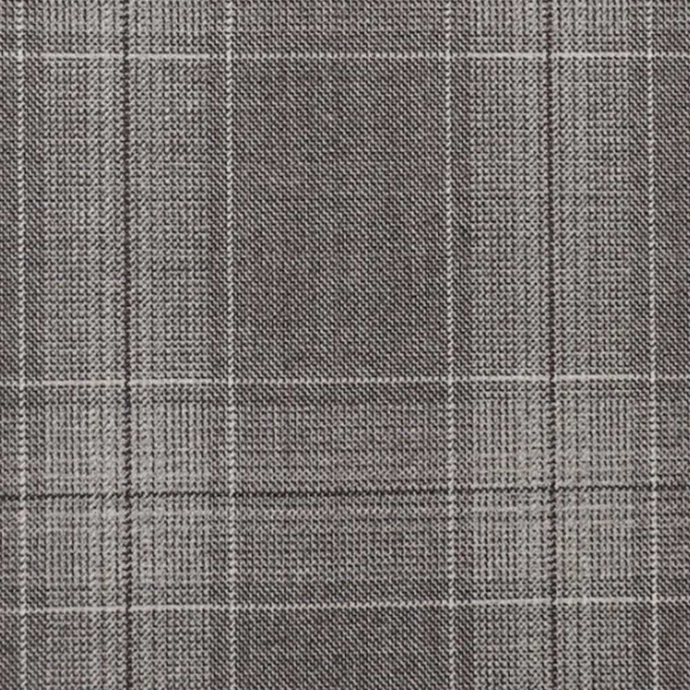 VBC Super 150's Revenge系列深灰色色格紋西裝面料