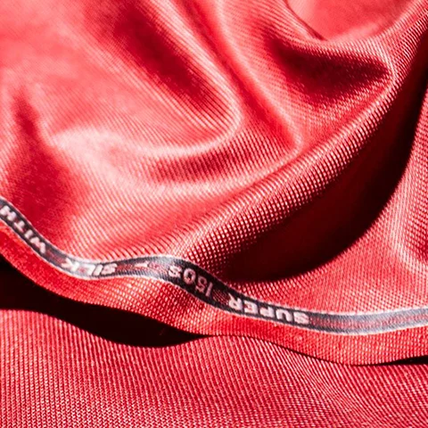 紅色鑽石紗西裝面料