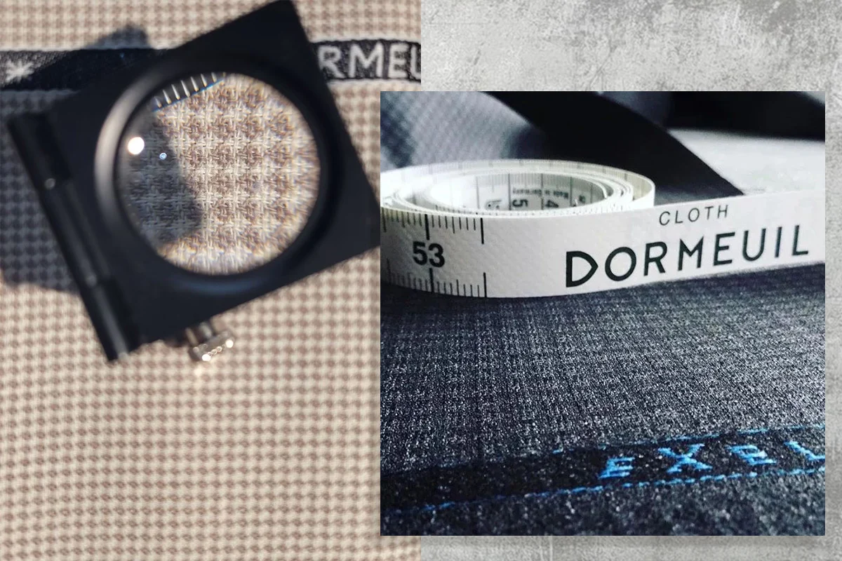 Dormeuil布料、布尺與織物放大