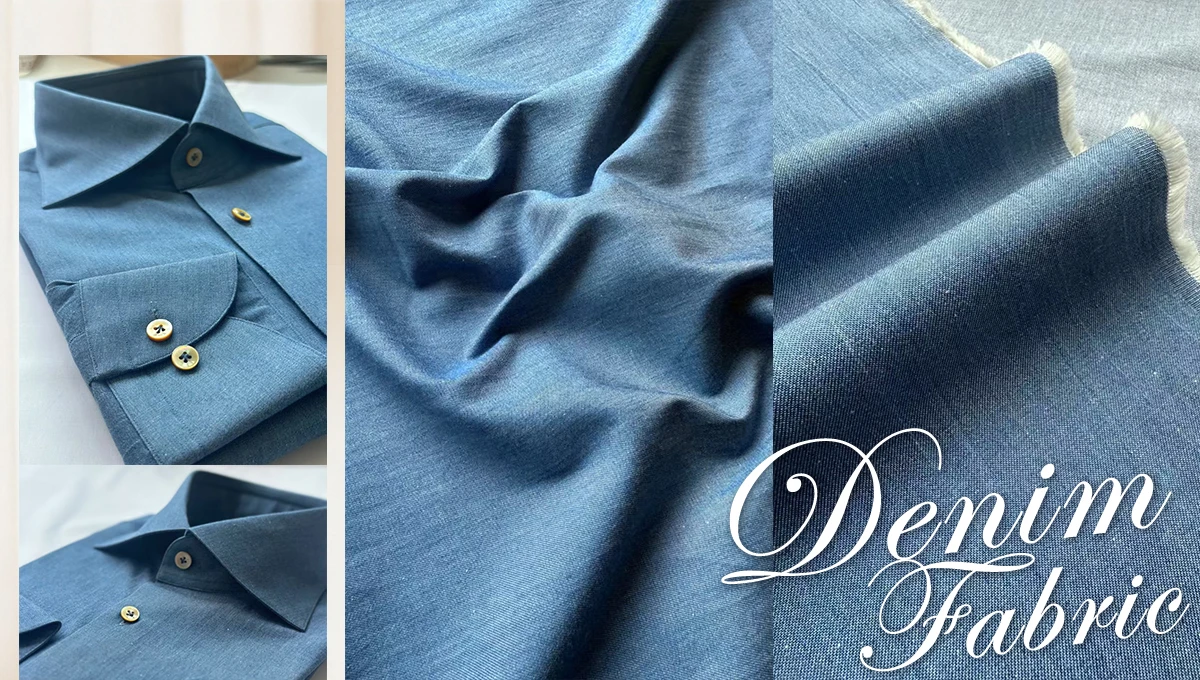 淺色牛仔襯衫與牛仔布料