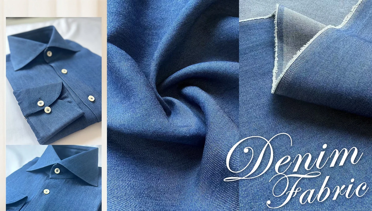 深色牛仔襯衫與牛仔布料