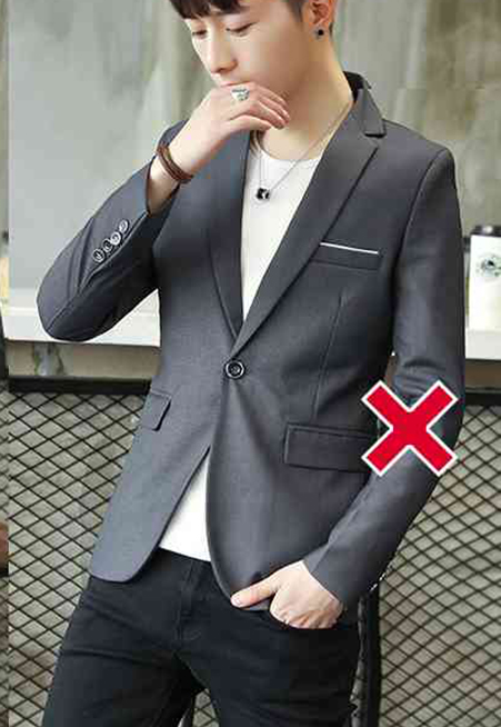 過窄的西裝外套