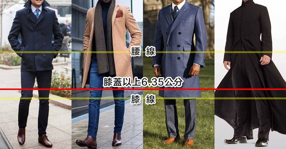 大衣長度示意圖