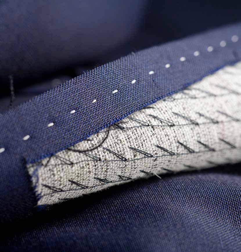 手工半毛襯縫製