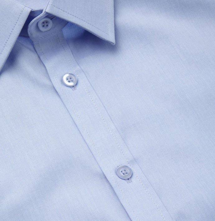 藍色襯衫明門襟