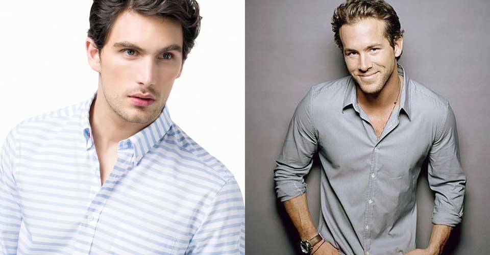 身著灰色、淡藍色系襯衫男士