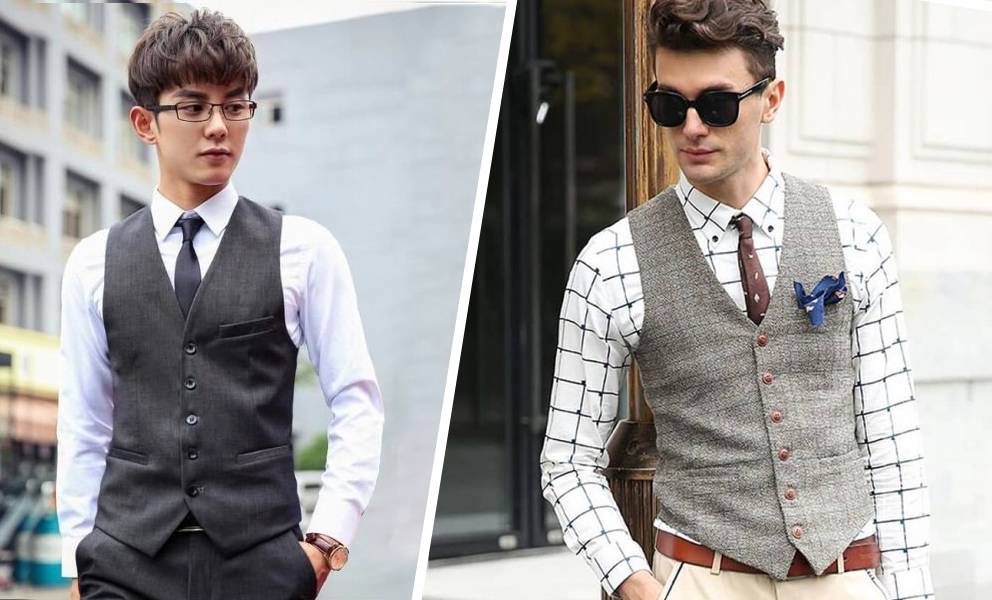 深灰色及淺灰色背心穿搭