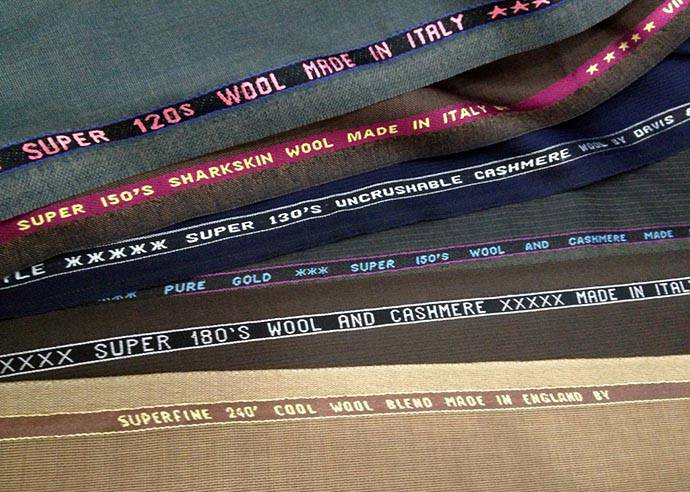 各種支數的羊毛面料