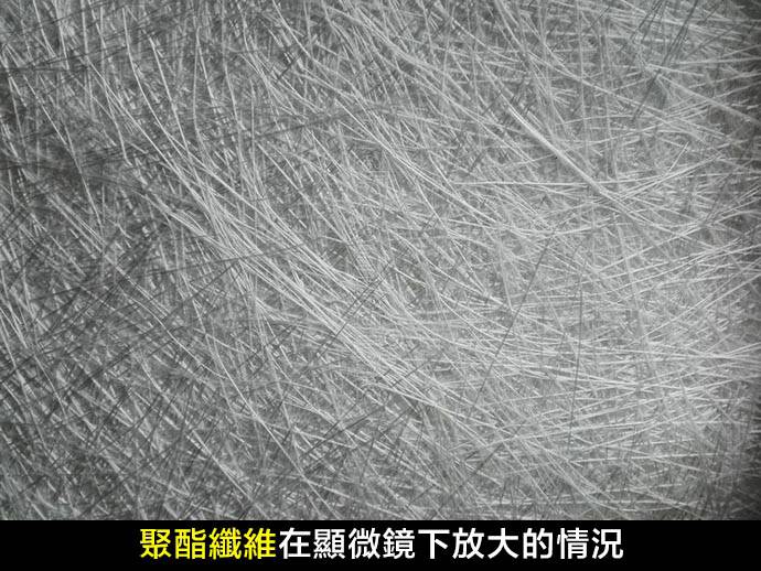 聚酯纖維在顯微鏡下放大