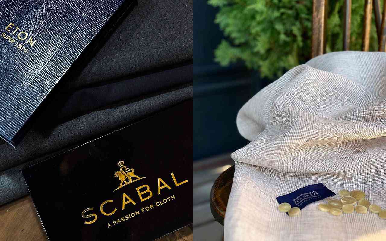 春夏混紡：50%Wool羊毛30% silk蠶絲20% Linen亞麻-西裝面料