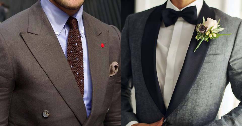 咖啡劍領色西裝與絲瓜領紳士禮服