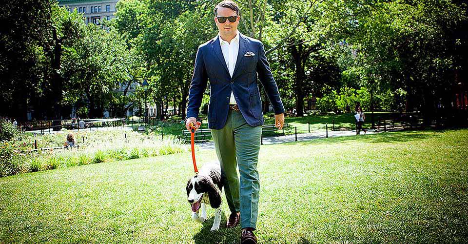 休閒藍色西裝外套